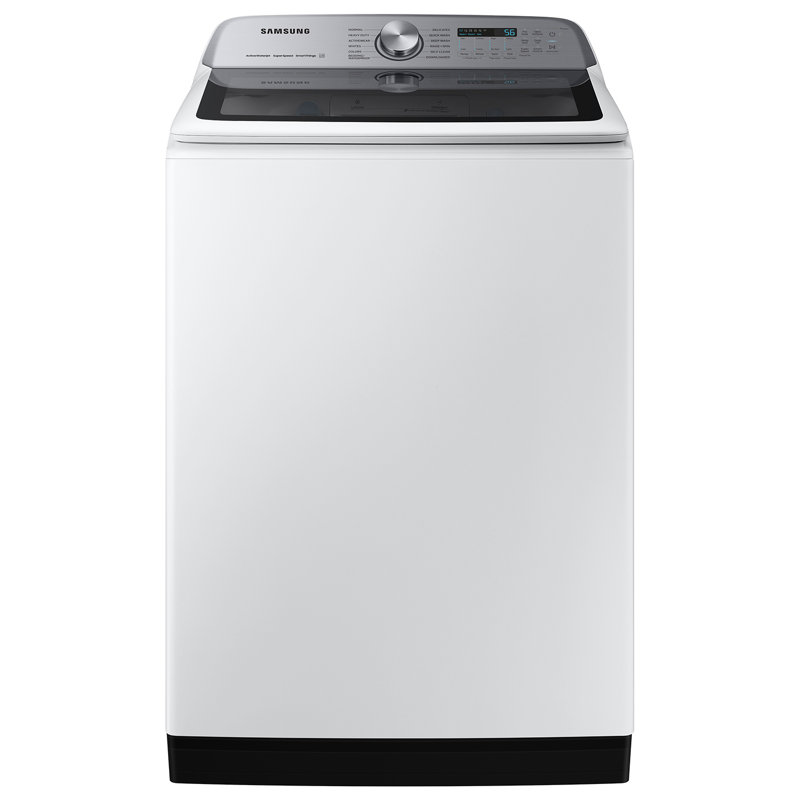White 5.1 cu. ft. Smart Top Load Washing Machine with Stainless Steel Drum