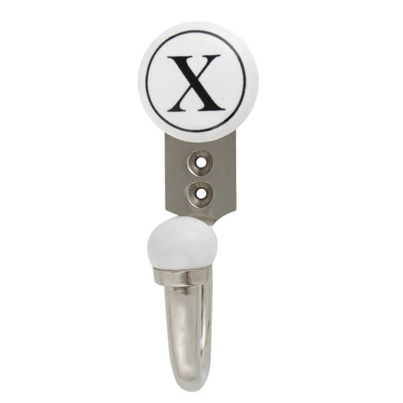 Letter X Ceramic Wall Hook