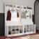78.8” Wide Hall Tree With Hooks & Shoe Racks