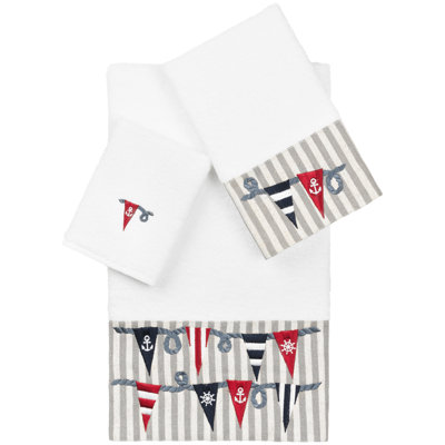 ETHAN 100% Turkish Cotton Ethan Embellished Towel Set