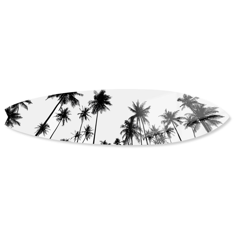 «Palm Paradise II», planche de surf en acrylique par Notoriart, Palm Paradise II
