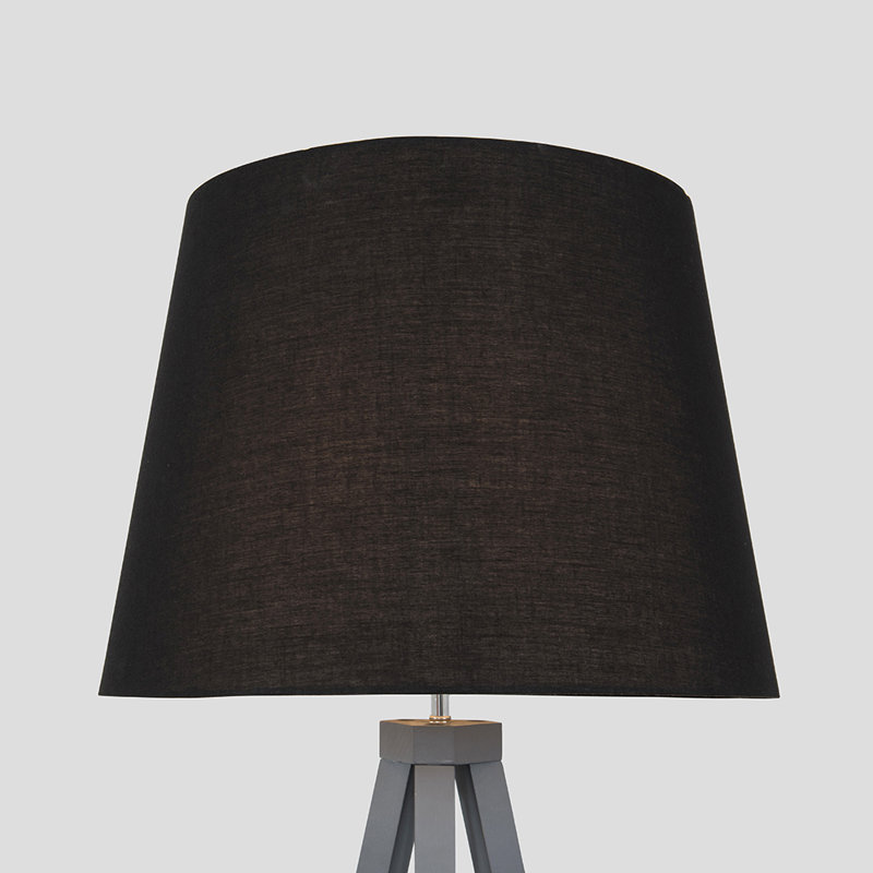 Nemours 159cm Basbro Tripod Floor Lamp Shade, No, Grey, Grey