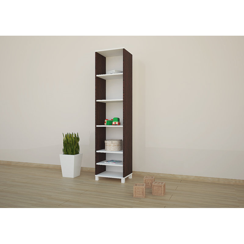 187cm H Cube Unit Kids Bookcase, Wenge Chestnut, 177cm H x 45cm W x 34cm D