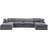 Islaen 160" Wide Velvet Reversible Modular Corner Sectional with Ottoman-87141474