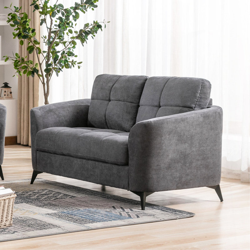Causeuse en tissu 60 po, Gris