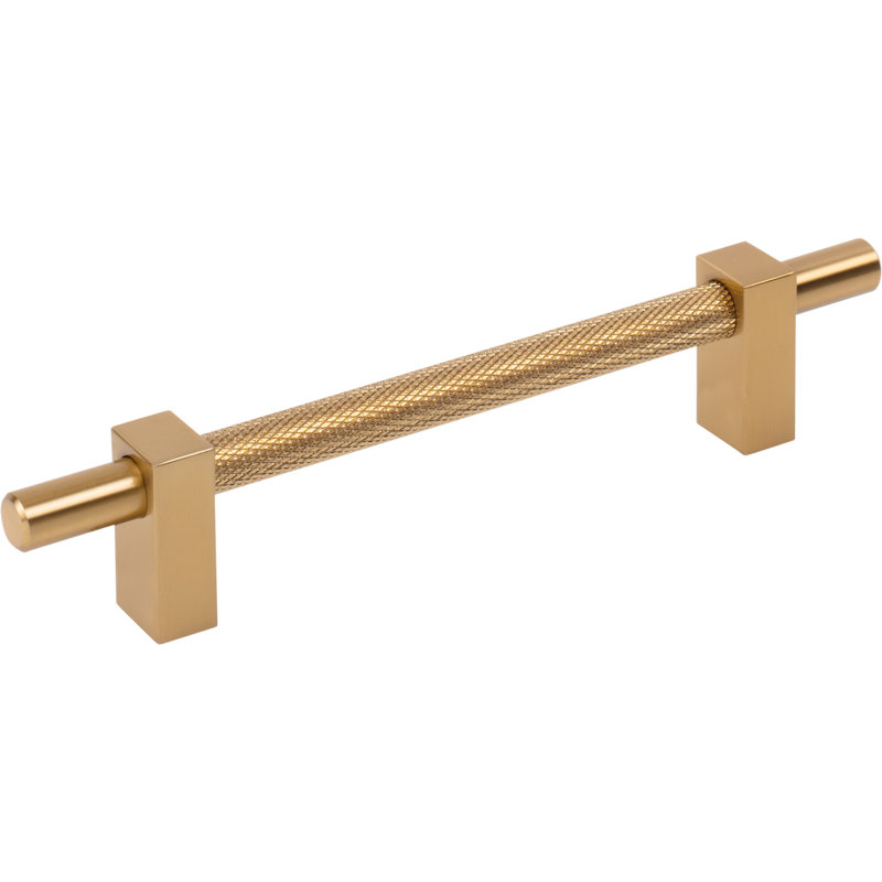 Larkin 3 Knurled Center Bar Pull, Satin Bronze, 3 3/4"