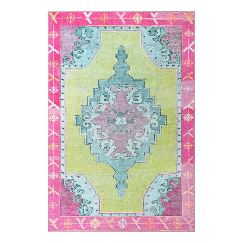 Tapis traditionnel bleu oppi, Rectangle 8 pi 4 po x 12 pi