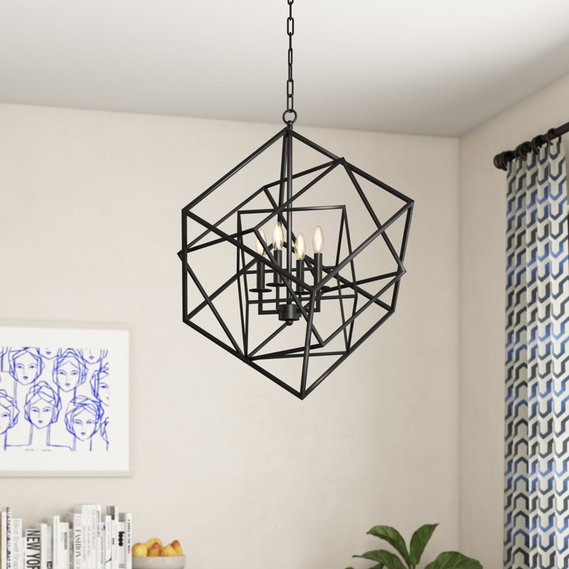 Ellenboro 4 - Light Dimmable Chandelier, Black