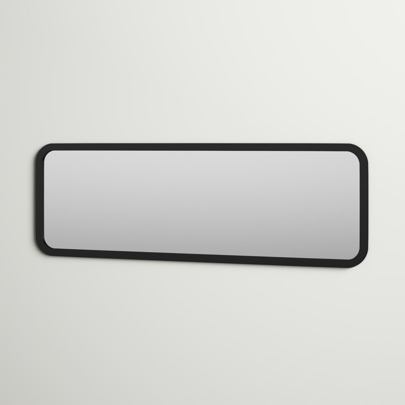 Brayan Wood Rectangle Mirror, Silver