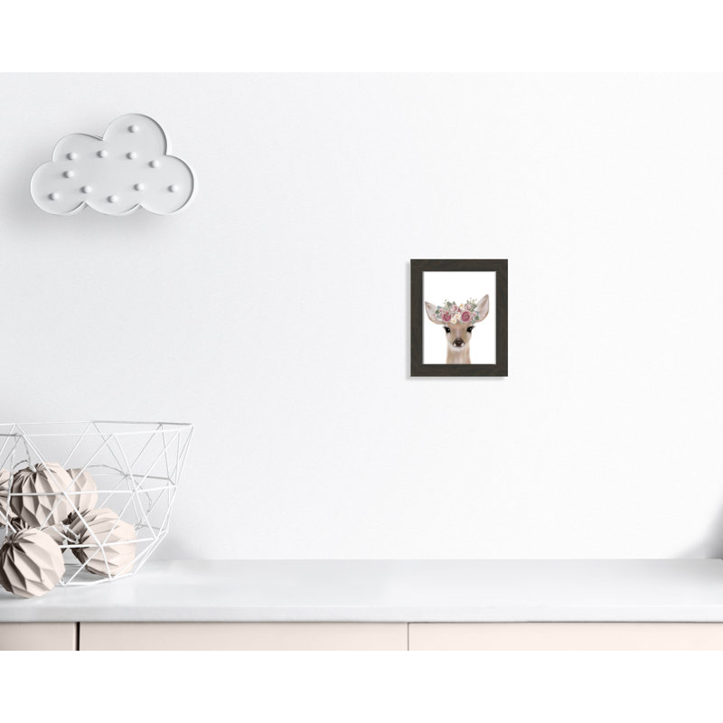 Décoration murale pour enfants, H 12 po x l 10 po x P 0,63 po, Cadre plat à grain de bois noir