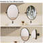 30" X 23" Oval Pivot Bathroom Mirror, Modern Farmhouse Metal Framed Vanity Mirror, Adjustable Tilting Mirror For Wall