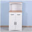 Armoires de cuisine en bois blanches Armoire de rangement à micro-ondes avec tiroirs de rangement