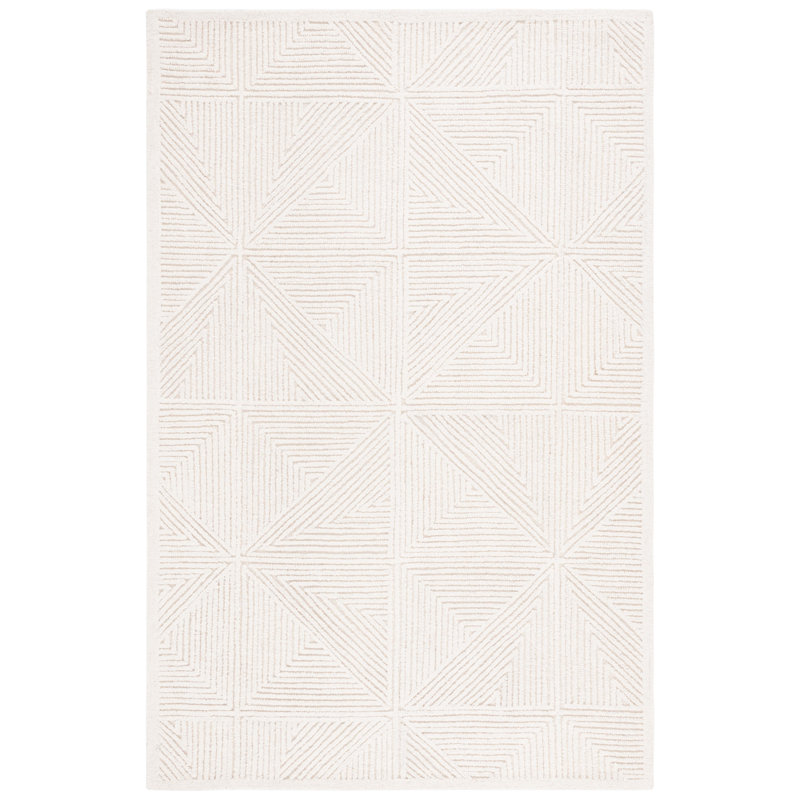 Tapis géométrique en laine / coton touffeté à la main Lisabet, Rectangle 5 pi x 8 pi