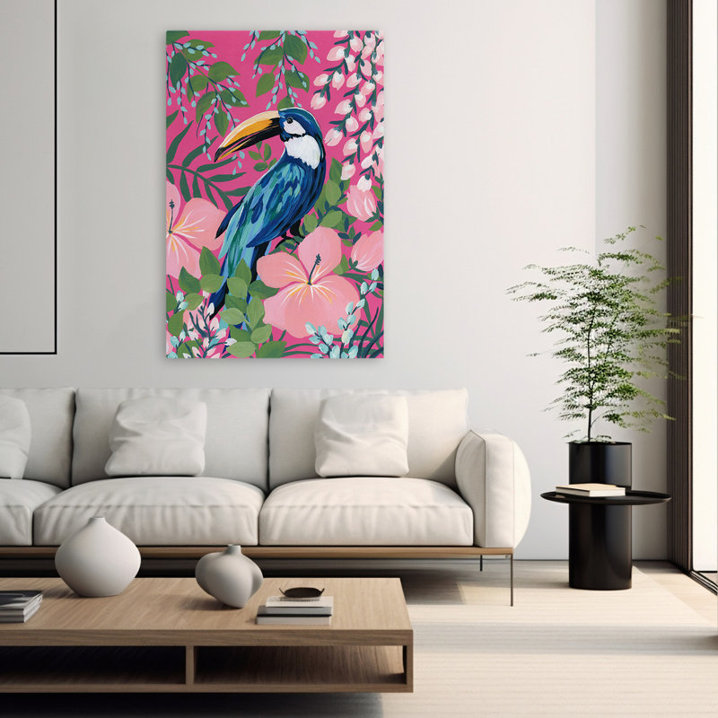 Toucan contemporain et BCBG, H 60 po x l 40 po