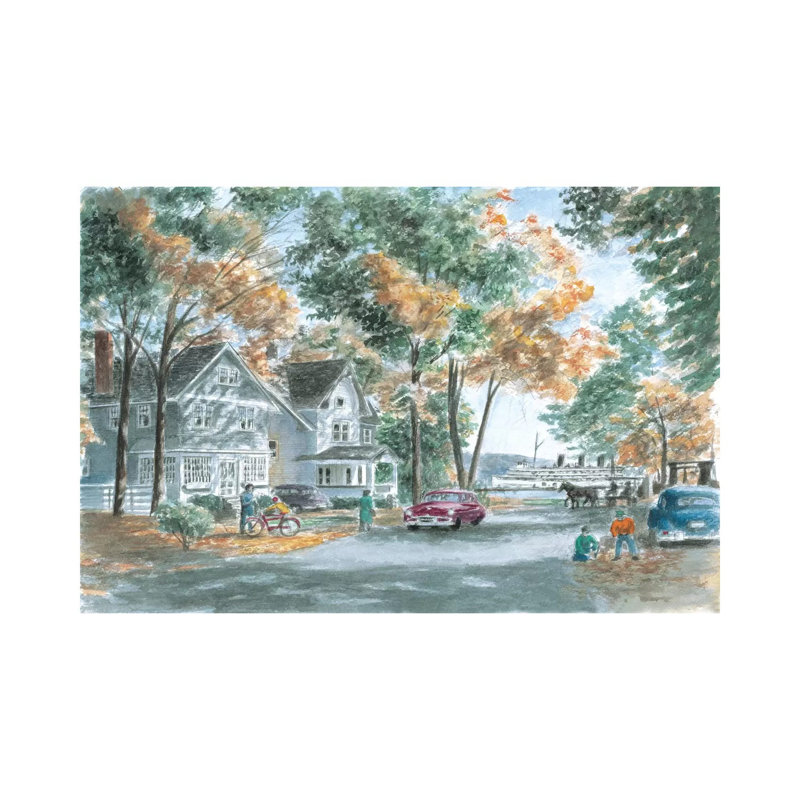 Autumn on Gwenn Dr. 1 Piece Wrapped Canvas Wall Art