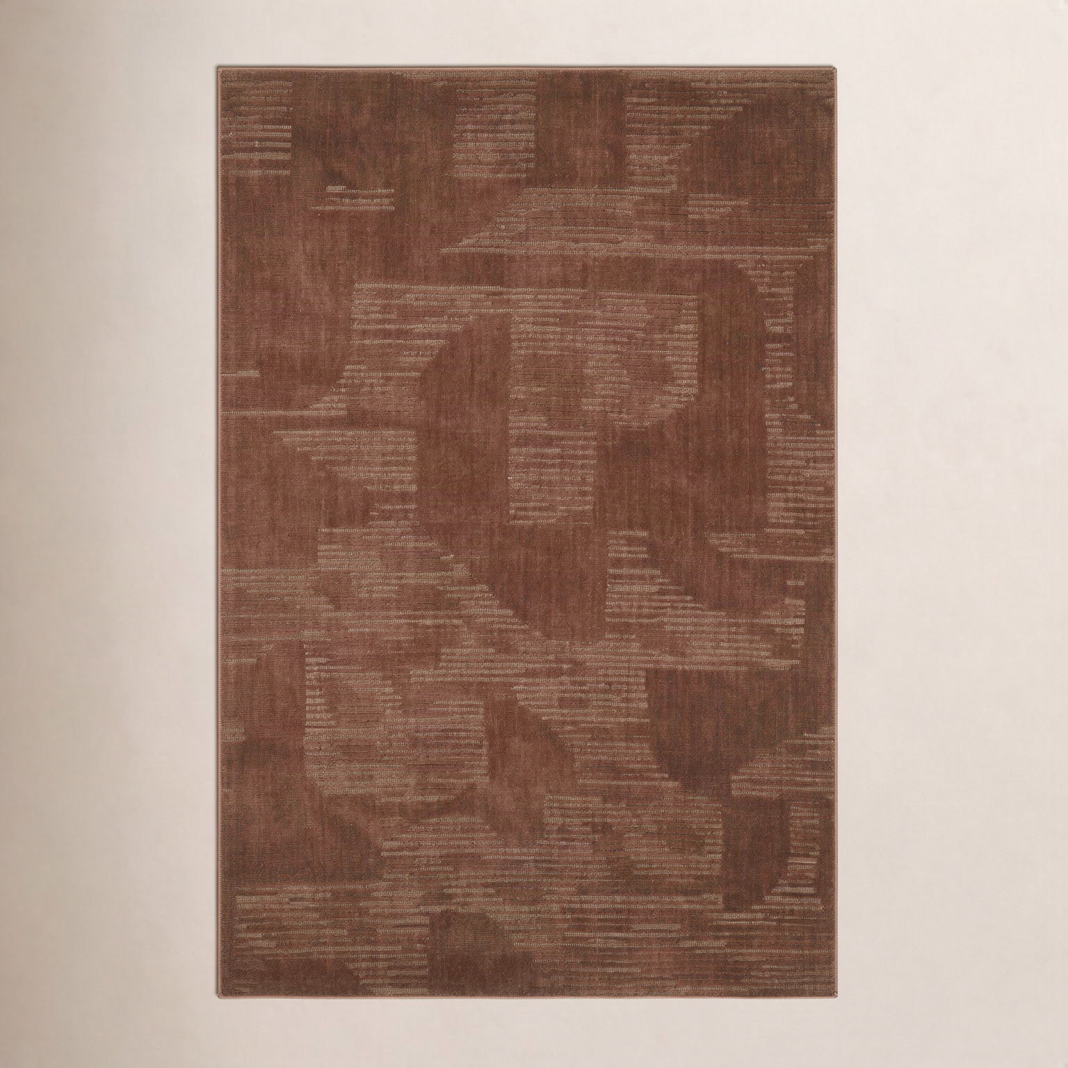 Hand-Loomed Abstract Wool Rug, Rectangle 2' x 3'