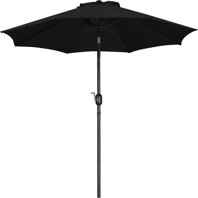 Calhaen 230cm Tilt Market Parasol, Black