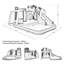 Jeu gonflable de jardin gonflable de 7 pieds et de 7 pouces avec piscine pour éclaboussures, pistolet à eau et mur d'escalade