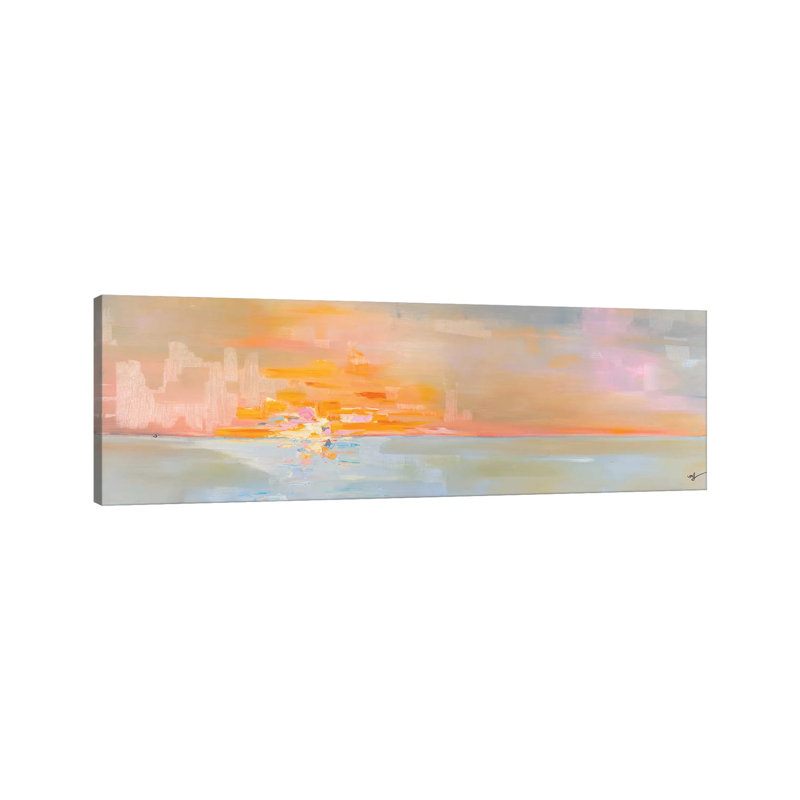«Sunset II», reproduction panoramique, Toile tendue, H 12 po x l 36 po x 1,5 po