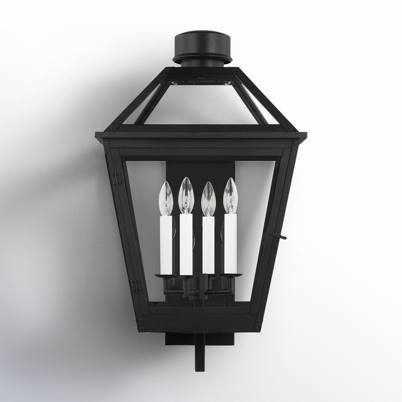 Composite Wall Light, Textured Black, 28.25" H x 15.75" W x 16.5" D