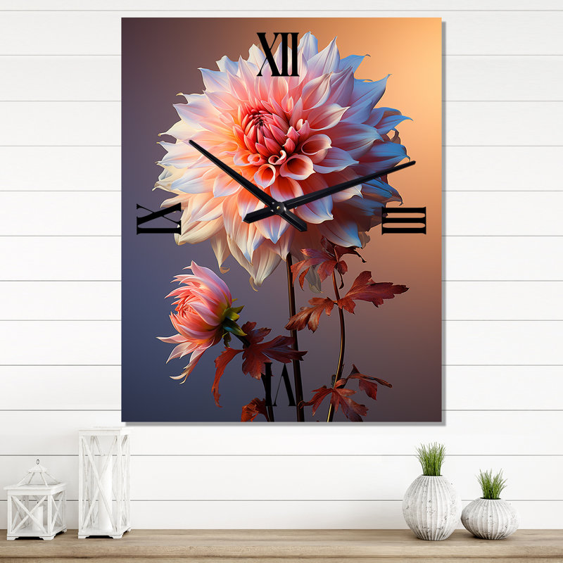 Horloge murale Coral Dahlia Dance III - Dahlia, Moyen