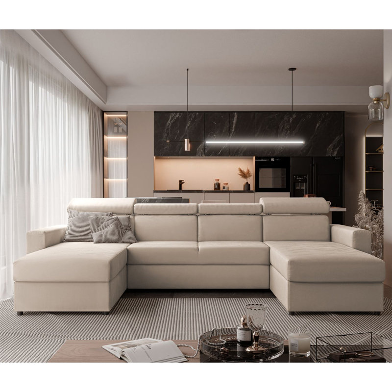 5 Seater Sofa Bed, Beige