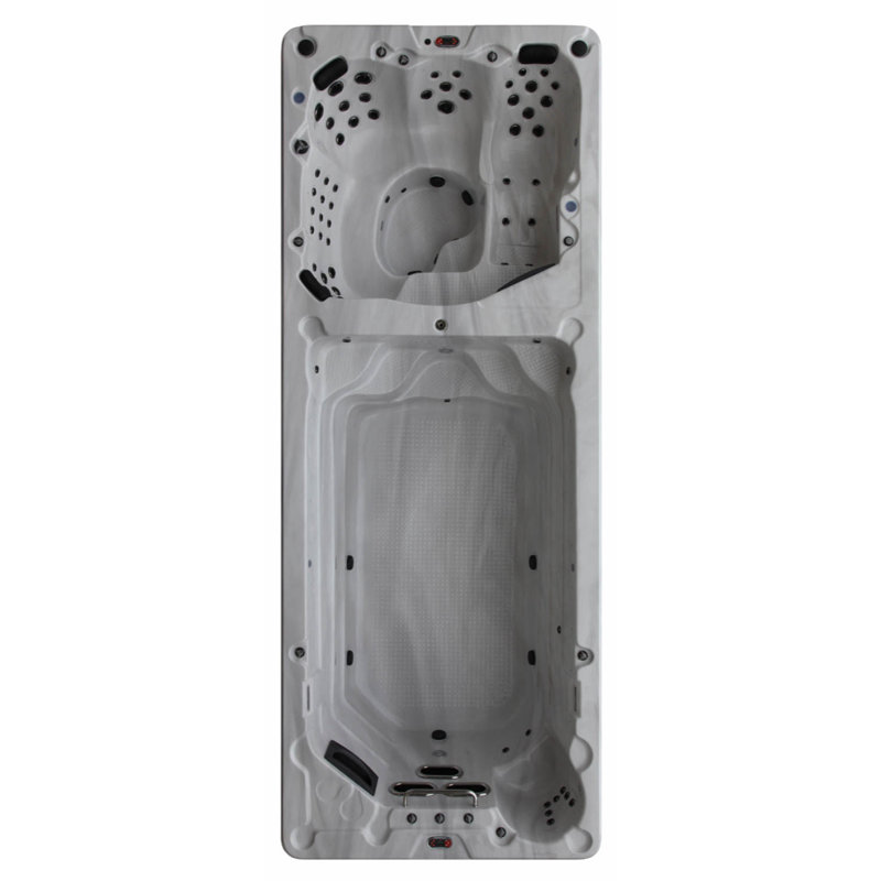 Canadian Spa Co St Lawrence 230V 10 Person 90 - Jet Acrylic Rectangle Hot Tub with Ozonator and Built-In Speaker in Chocolate