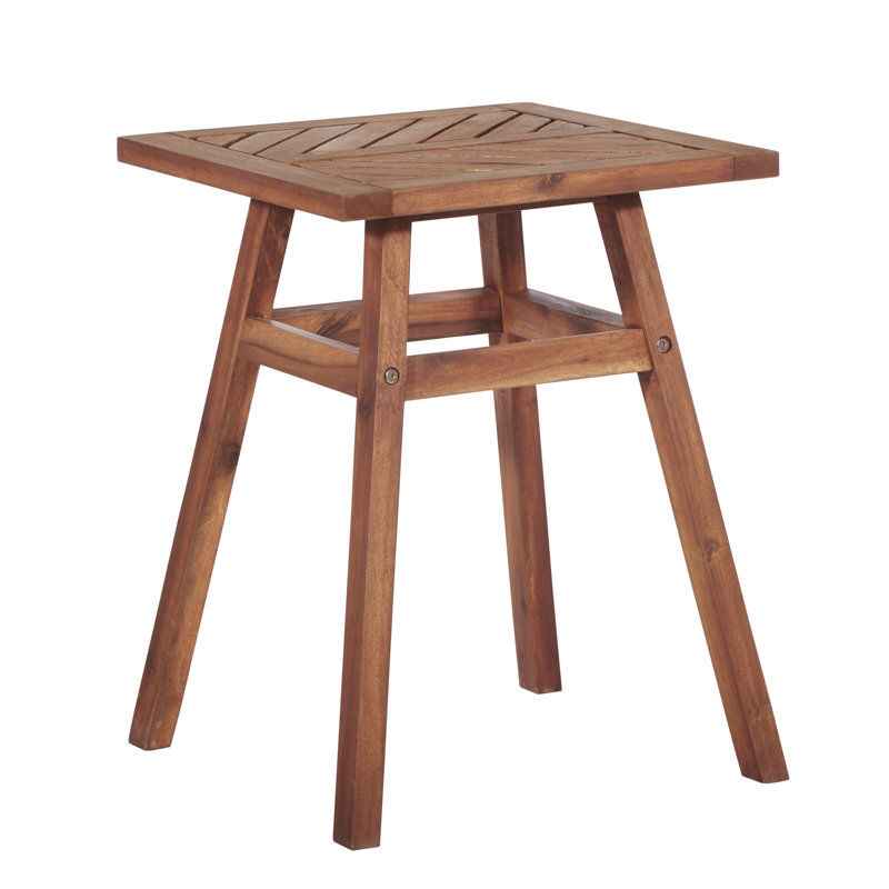 Abhishekh Square Acacia Outdoor Side Table , 46cm cm W 46cm cm D, Brown