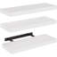 Obeda 3 Piece Wood Floating Shelves with Invisible Wall Mount Brackets (Set of 3)-255197185