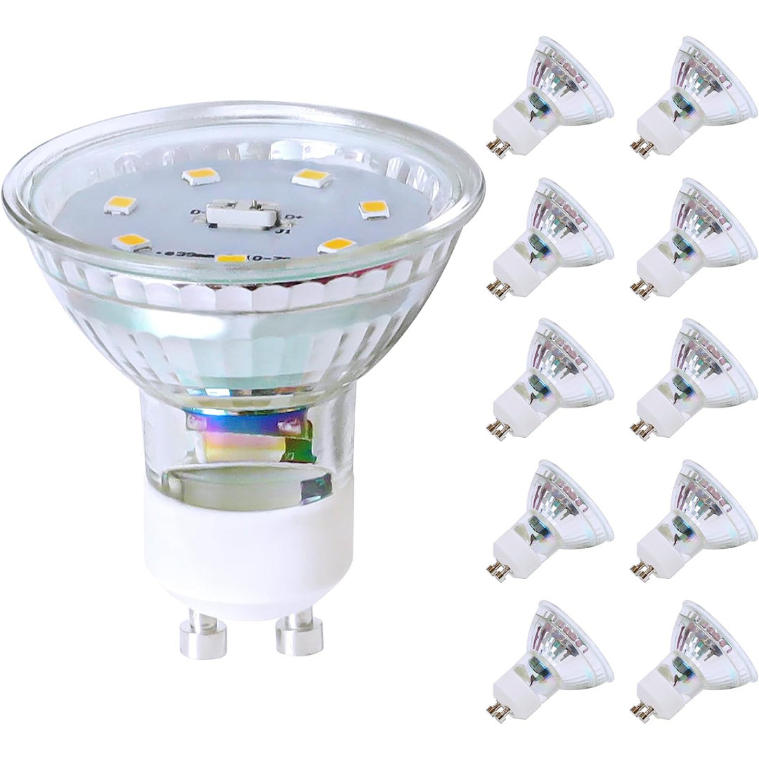 GU10 LED 5W Leuchtmittel Ersetzt 50W Glühbirne Spot 10 pack