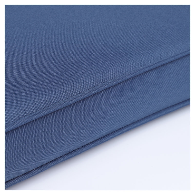 Coussin de chaise longue d'extérieur bleu marine de qualité supérieure - Siège de remplacement de patio résistant aux rayons UV avec sangles réglables