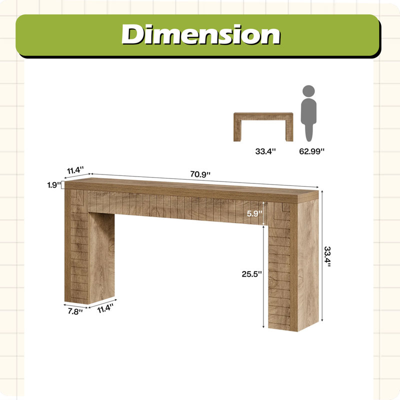Table de canapé élégante, console pratique, table de vestibule