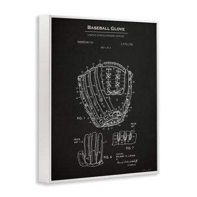 Art de giclée encadrée de gant de baseball par Susan Ball