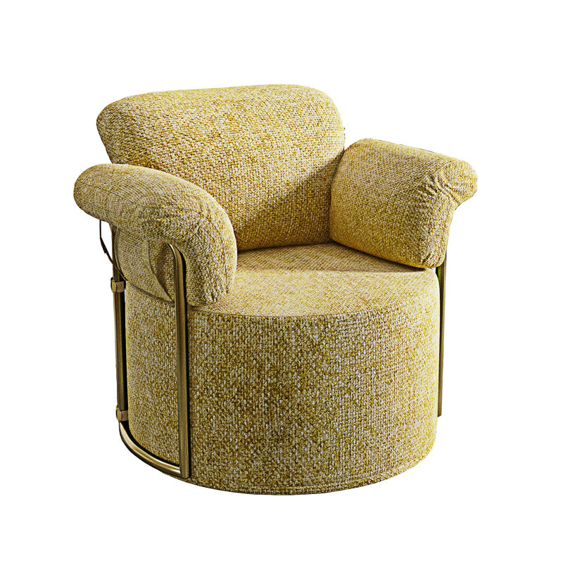 Canapé rembourré pivotant, Yellow