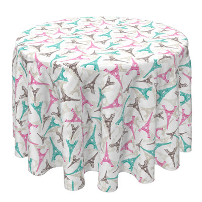 Round Cotton Twill Tablecloth