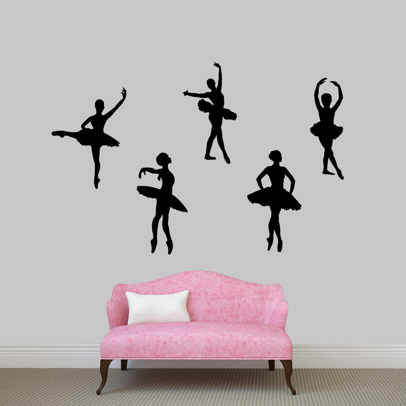 Ensemble d'adhésif décoratif ballerines, Noir, Oui