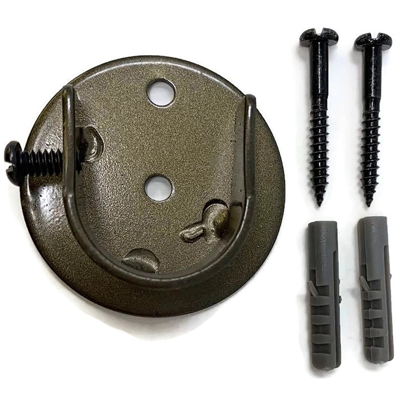 Support de fixation pour rideau intérieur Petillo, Or antique, H 1 po x l 1,6 po x P 1,6 po