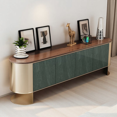 Meuble télé simple de style italien vert