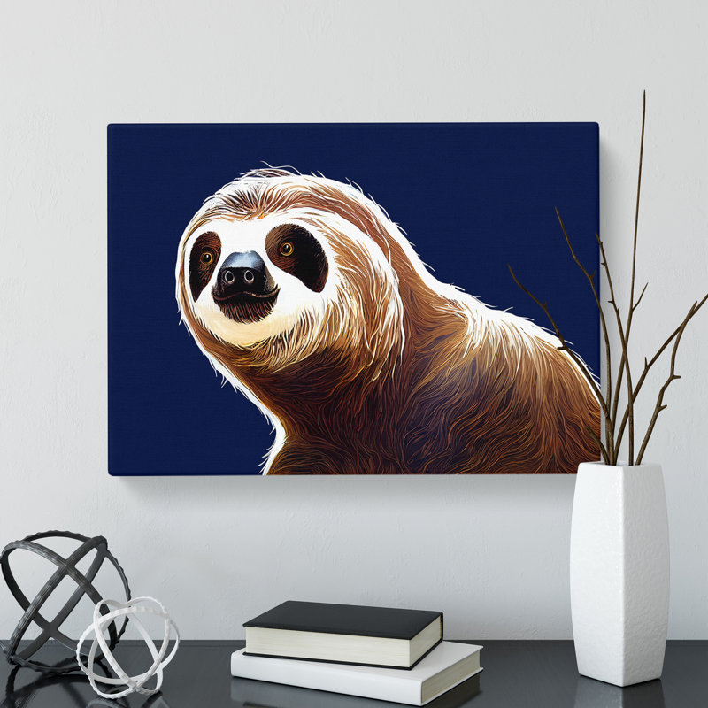 Portrait Of A Sloth Vol.1 - Wrapped Canvas, 35cm H x 50cm W x 3cm D