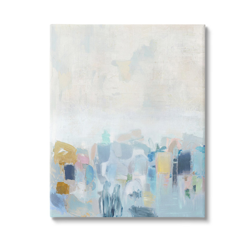 "Blue Abstract Landscape" par Rachel Springer sur toile, H 30 po x l 40 po