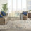 Addie Abstract Modern Machine Woven Area Rug in Beige/Gray