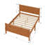 Lit plateforme en bois avec tête de lit-563376587-563376586