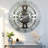 Wall Clock 24" Oversized for Living Room decor with Real Moving Gears England Collection-107103002
