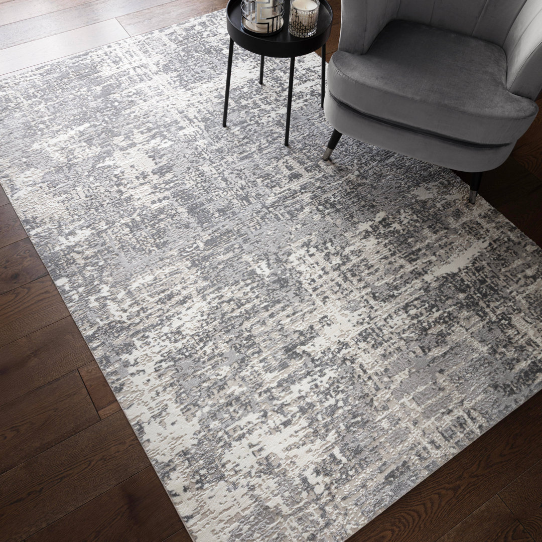 Annu Abstract Grey Area Rug