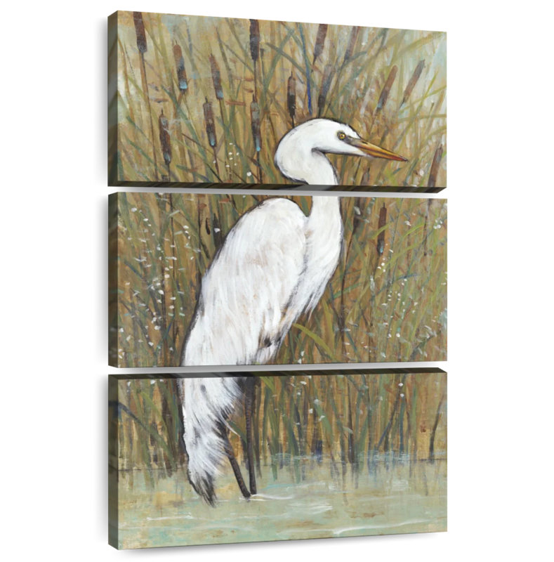 Brampt White Egret I, 38" H x 24" W