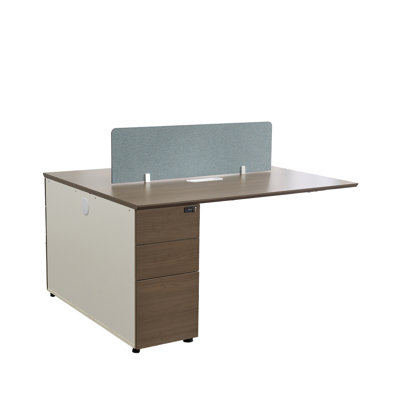 Bureau de banc pour 2 personnes Okeysen, unité d'extension amovible pour postes de travail modulaires
