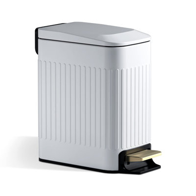 Small Bathroom Trash Can with Lid Soft Close