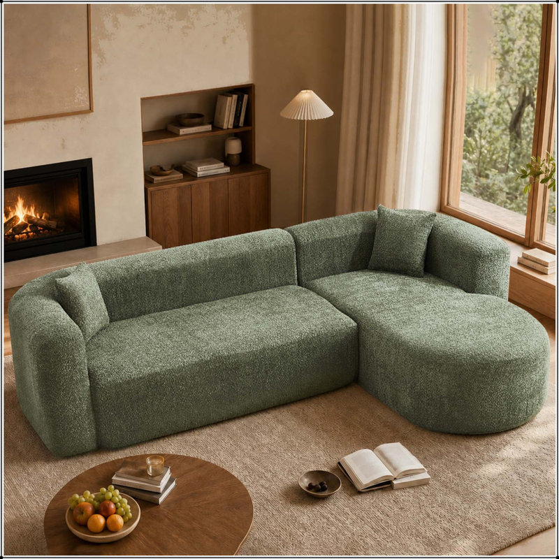 Canapé modulaire en L 109,4 po avec chenille et méridienne