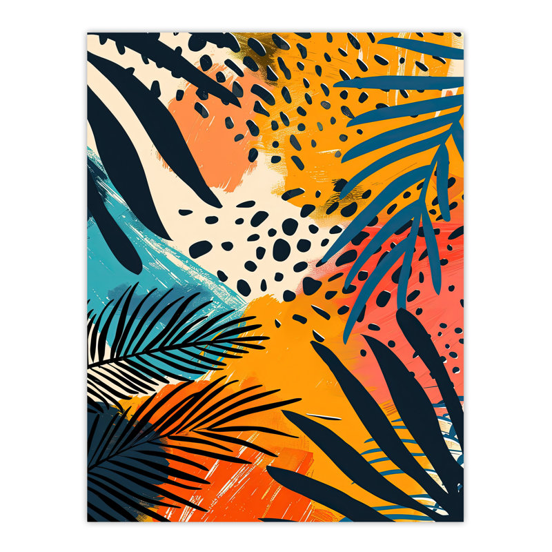 Wall Art Print Plant Leaves Abstract Design Poster
