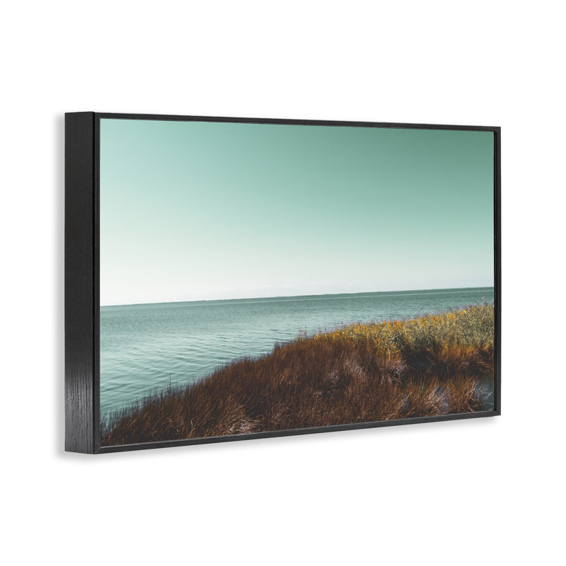 Giclée encadrée Sunset Sea Breeze, design par J: L Design, H 12 po x l 18 po, Giclée encadrée noir minuit